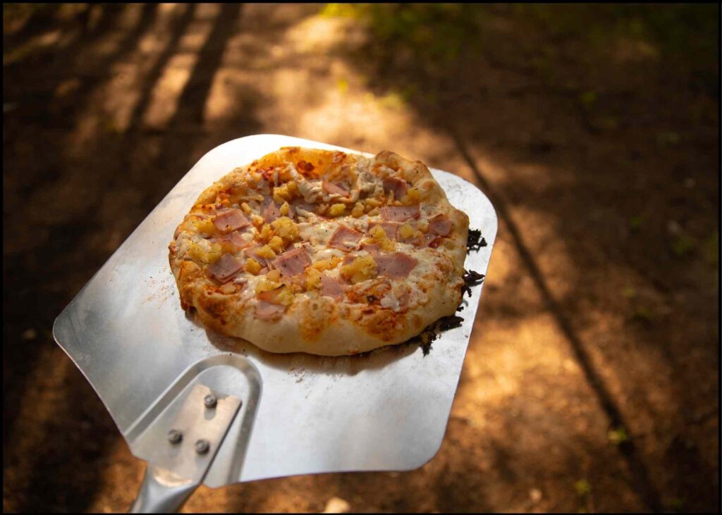 hot camping pizza